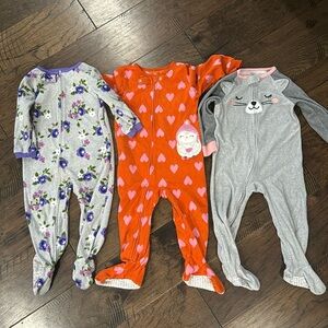 Girls Zip up pajamas 2T